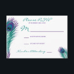Invitation Classy Peacock RSVP<br><div class="desc">Invitations RSVP de paon Classy pour correspondre à The Classy Peacock Wedding Invitations.</div>