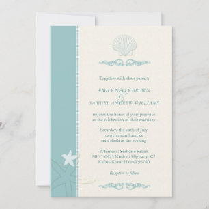 Invitation Classy Sea Critters Mariage de plage
