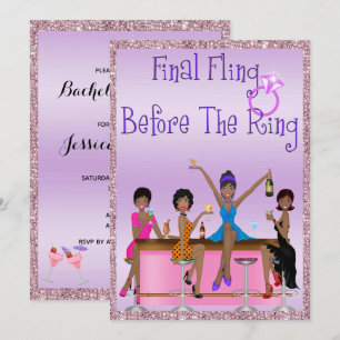 Invitation Classy Sparkles & Parties scintillant Bachelorette