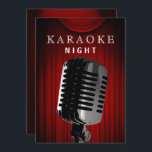 Invitation Classy Stage 30th Birthday Karaoke Night Party<br><div class="desc">Classy Stage Red rideaux 30e anniversaire Karaoke Night Party Invitation</div>
