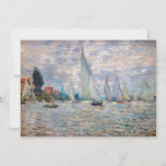 Invitation Claude Monet - Bateaux Regatta à Argenteuil<br><div class="desc">La régate des bateaux à Argenteuil / Régate a Argenteuil - Claude Monet,  Huile sur Toile,  1874</div>