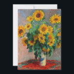 Invitation Claude Monet - Bouquet de tournesols<br><div class="desc">Bouquet de tournesols / Bouquet de tournois - Claude Monet,  Huile sur toile,  1881</div>