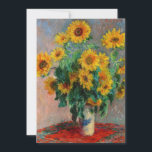 Invitation Claude Monet - Bouquet de tournesols<br><div class="desc">Bouquet de tournesols / Bouquet de tournois - Claude Monet,  Huile sur toile,  1881</div>