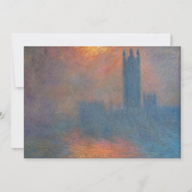Invitation Claude Monet - Chambres du Parlement Londres (Devant)