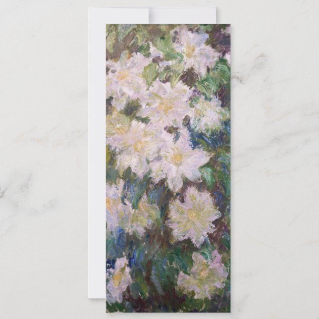 Invitation Claude Monet - Clématite blanche (Devant)