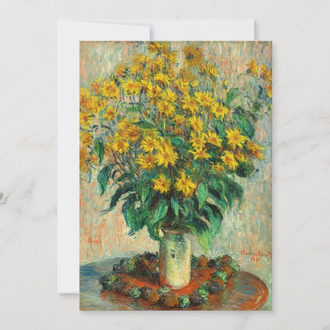 Invitation Claude Monet - Fleurs de topinambour (Devant)