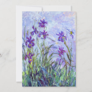 Invitation Claude Monet - Lilac Irises / Iris Mauves