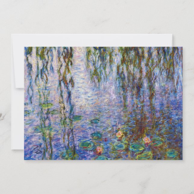 Invitation Claude Monet - Lys d'eau (Devant)