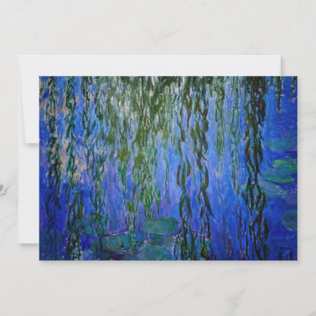 Invitation Claude Monet - Lys d'eau avec saule plumant (Devant)