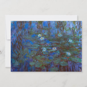 Invitation Claude Monet - Nymphéas bleus