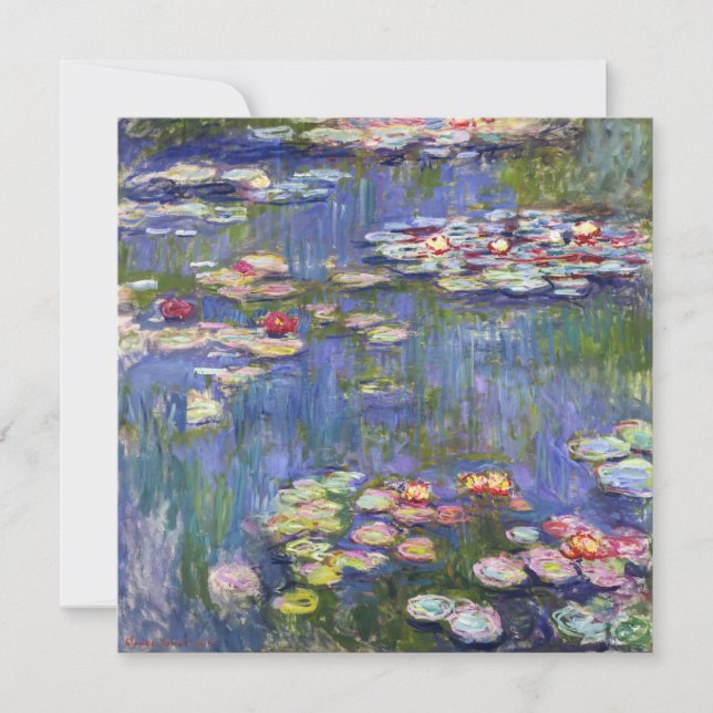 Invitation Claude Monet - Nymphéas / Nénuphars (Devant)