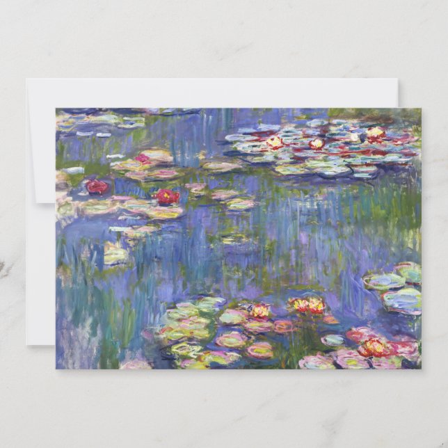 Invitation Claude Monet - Nymphéas / Nénuphars (Devant)