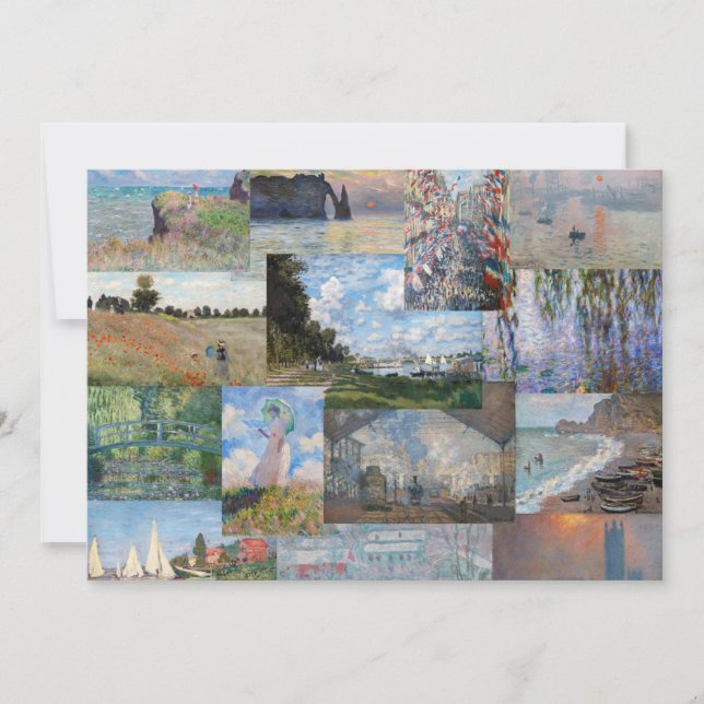 Invitation Claude Monet - Patchwork de chefs-d'oeuvre (Devant)