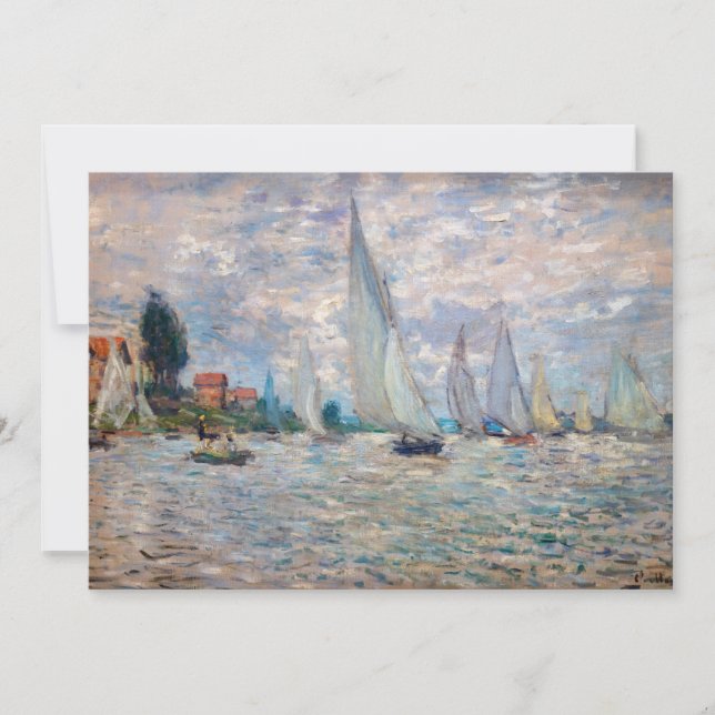 Invitation Claude Monet - Régate de bateaux à Argenteuil (Devant)
