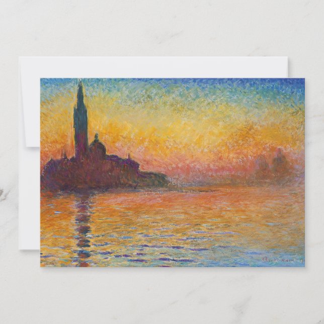 Invitation Claude Monet - San Giorgio Maggiore à Dusk (Devant)
