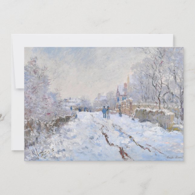 Invitation Claude Monet - Scène de neige à Argenteuil (Devant)