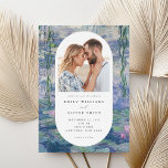 Invitation Claude Monet Water Lilies Mariage photo<br><div class="desc">Elégant faire-part de mariage moderne avec peinture Claude Monet Water Lilies et votre photo.</div>