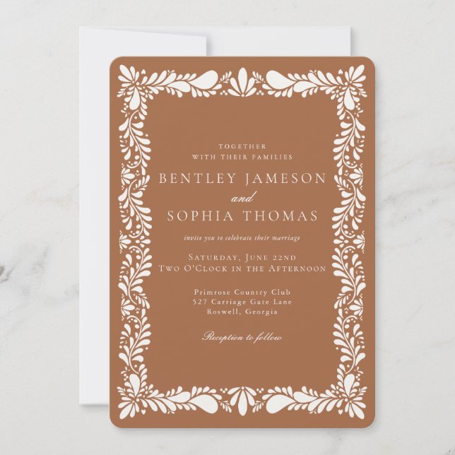 Invitation Clay Talavera Carrelage Espagne Mariage Fiesta (Devant)