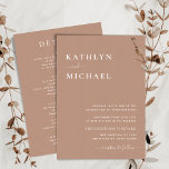 Invitation Clay Typographie moderne Tout en un simple Mariage<br><div class="desc">Clay Typographie Moderne Tout En Un Minimaliste Carte Faire-part de mariage Mariage. Célébrez votre journée spéciale avec cette belle et élégante carte de faire-part de mariage pour embellir votre occasion spéciale. Tous les textes sont pré-arrangés pour que vous personnalisiez facilement et rapidement avec vos propres détails. Si vous avez besoin...</div>