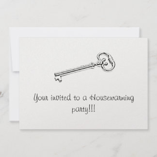 Invitation clé vintage pour pendaison de crémaillère