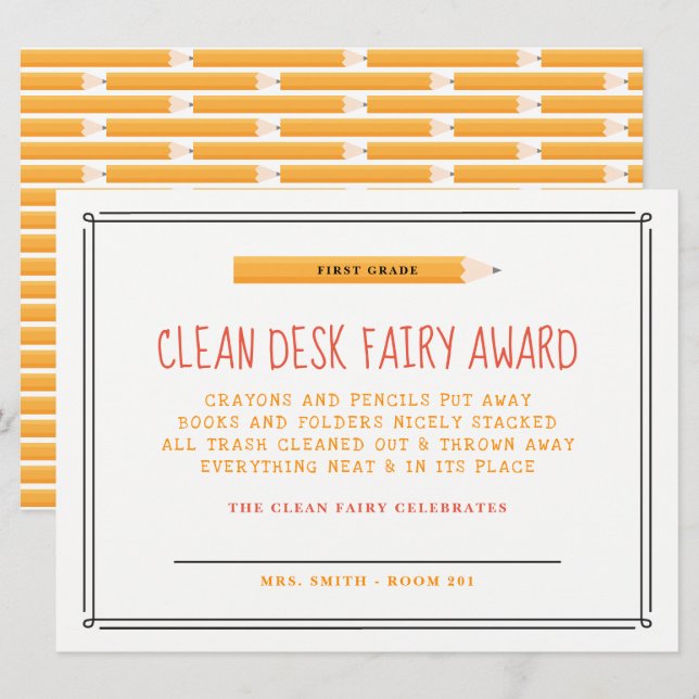 Invitation Clean Desk Fairy Award (Devant / Derrière)