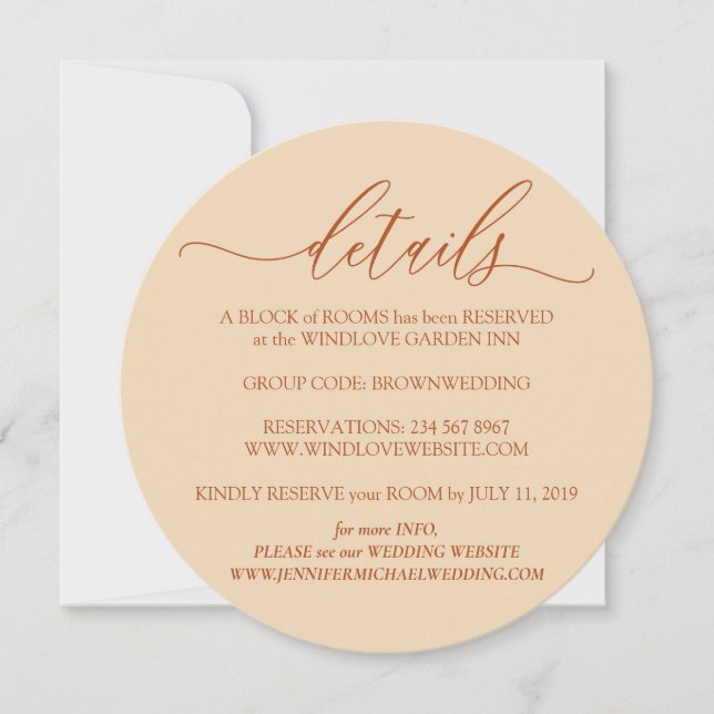 Invitation Clean Terracotta Details Simple Wedding (Devant)