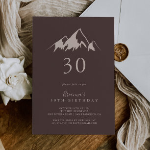 Invitation Clear Mountain Country 30e fête d'anniversaire