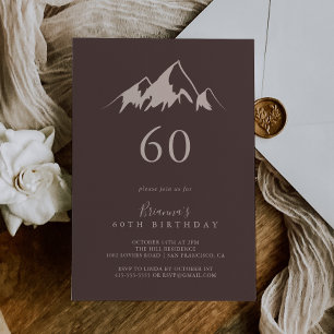 Invitation Clear Mountain Country 60e fête d'anniversaire