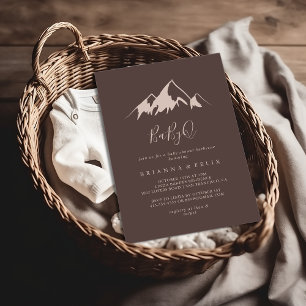 Invitation Clear Mountain Country BabyQ Baby shower Barbecue