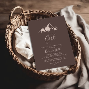 Invitation Clear Mountain Country C'est un Baby shower de fil