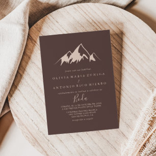 Invitation Clear Mountain Country Espagnol Boda Mariage