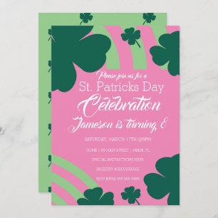 Invitation Clébration de la journée St. Patricks Shamrock Ver