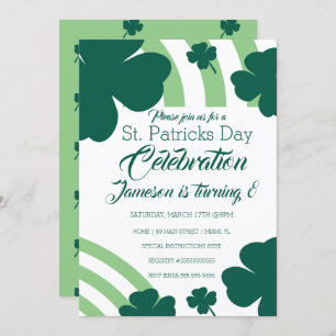 Invitation Clébration de la journée St. Patricks Shamrock Ver