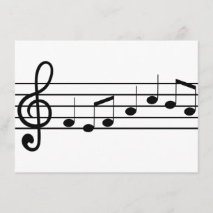 Invitation clef triple et notes : musique de feuille