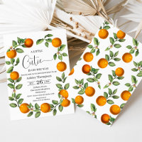 Clementine Oranges Wreath Little Cutie Baby shower