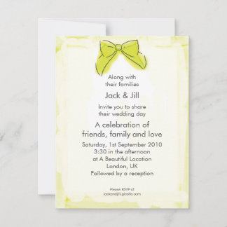 Invitation Cleo Bow (citron-vert) 4.25x5.5