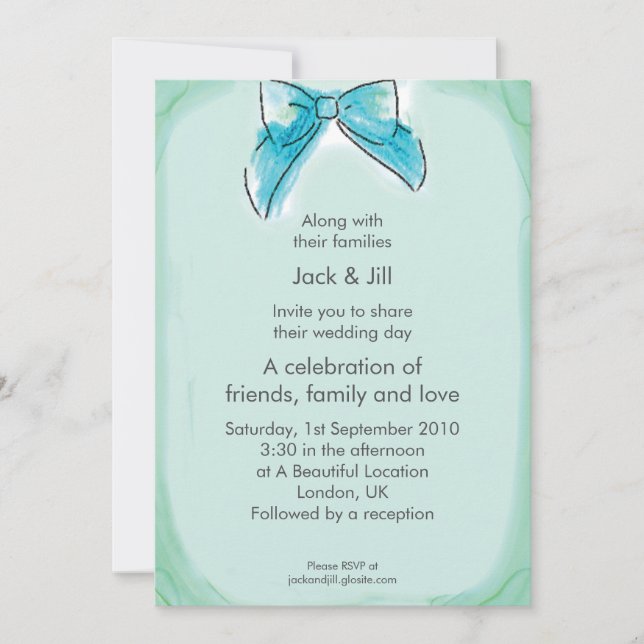 Invitation Cleo Bow (couturier) 5x7 (Devant)