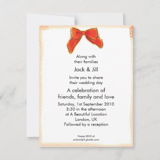 Invitation Cleo Bow (rouge) 4,25x5,5