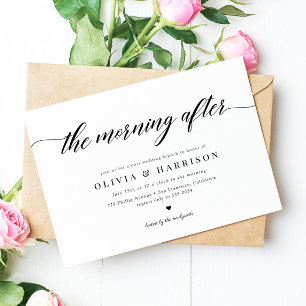 Invitation Clic Élégant Calligraphie Script Mariage Brunch