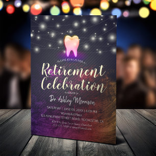 Invitation Clinique dentaire dentiste Rose Gold Retraite des