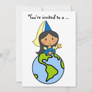 Invitation Clip Art de Dessin Animé Princesse Mignonne Fête d