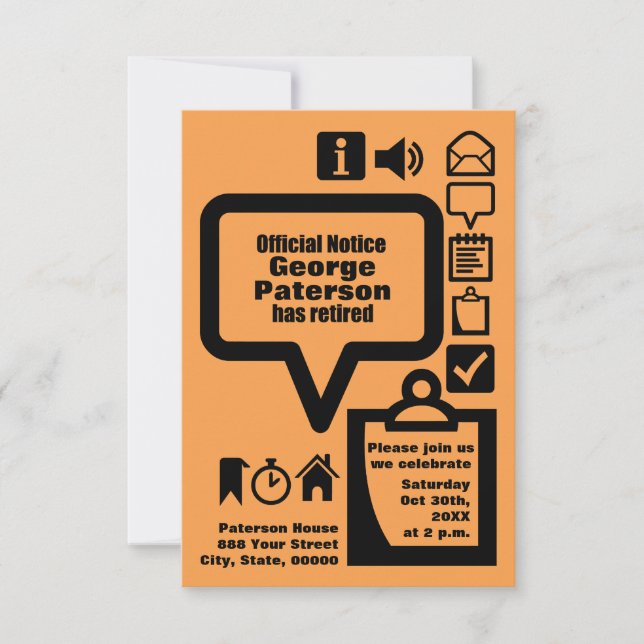 Invitation Clipart Choisir votre couleur2 Partie de retrait p (Devant)