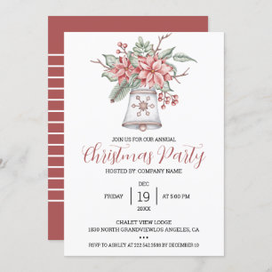 Invitation Cloche de Noël Watercolor