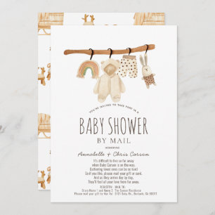 Invitation Clothesline Genre Neutre Baby shower par courrier