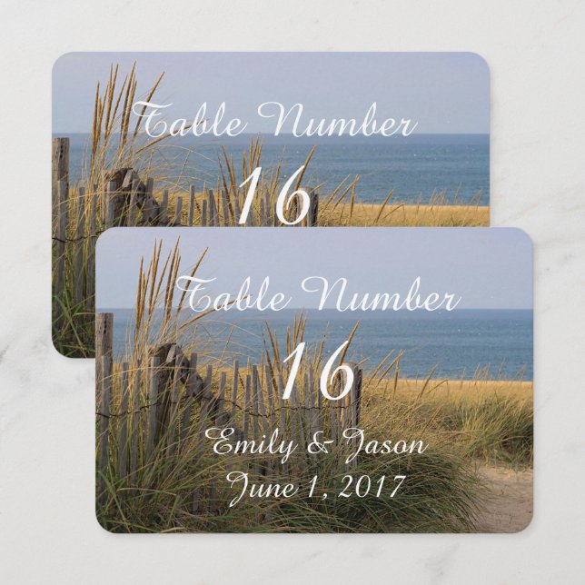 Invitation Clôture de plage dans les dunes de sable (Devant / Derrière)