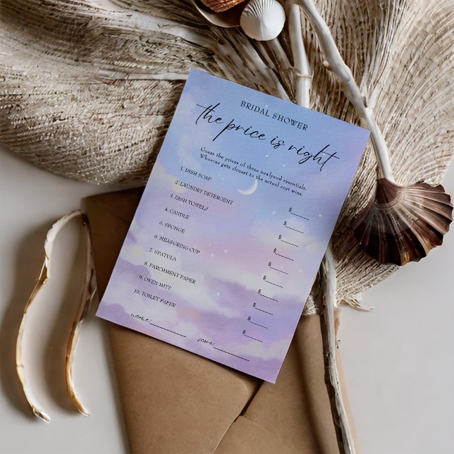 Invitation Cloud 9 Devinez le bon jeu de Fête des mariées de  (Créateur téléchargé)