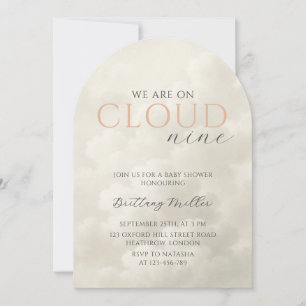 Invitation Cloud Neuf nuages blancs Baby shower d'arc