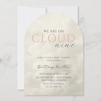 Invitation Cloud Neuf nuages blancs Baby shower d'arc