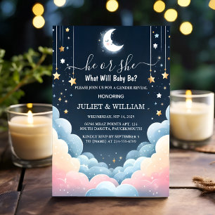Invitation Cloud Twinkle Twinkle Little Star Gender Reveal