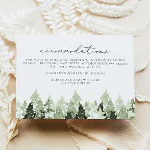 Invitation CLOVER Earthy Green Pine Tree Détails sur le Maria